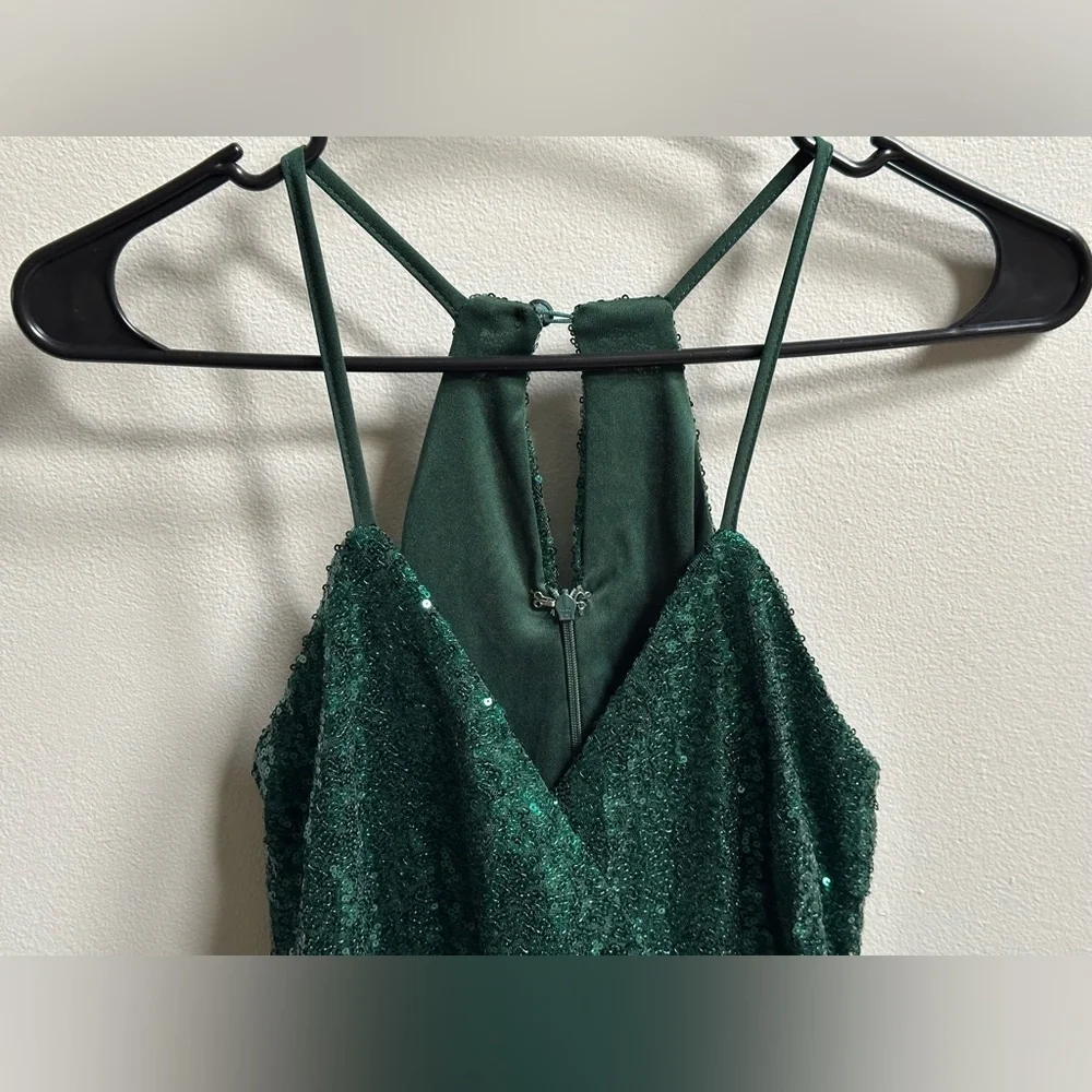NEW Lulus Hilaria Emerald Green Sequin Bodycon Mini Dress Women’s XS Glitz Glam - Picture 8 of 13